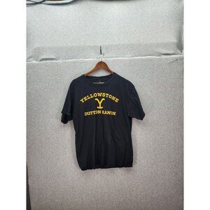 Yellowstone Dutton Ranch Mens T-Shirt Large Black 100% Cotton